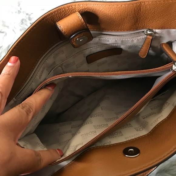 Michael Kors Hamilton Leather Satchel - Picture 7 of 8